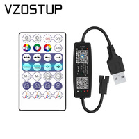 WS2812B Controller Bluetooth Music APP Control for Pixel LED Strip Light SK6812 WS2811 WS2812 Tape Lights USB 5V Remote Control