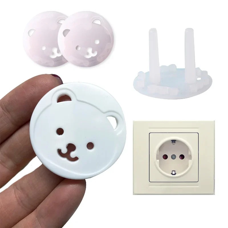 1/10pcs Baby Safety Child Electric Socket Outlet Plug Protection Security Two Phase Safe Lock Cover Kids Sockets Cover