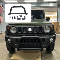 Paraurti anteriore in acciaio nero Bull Bar Guard protezione protettiva in acciaio paraurti griglia per Suzuki Jimny JB64 Sierra JB74W 2019 2024