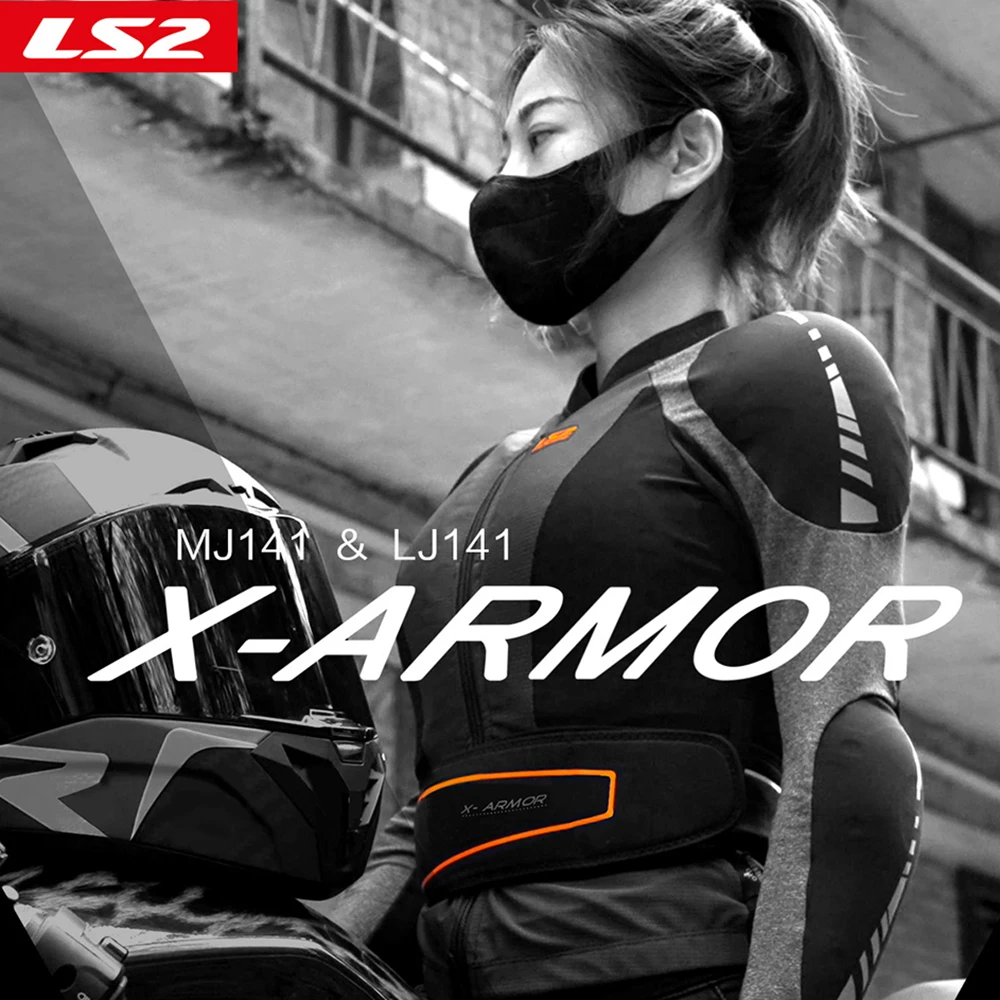 LS2 Original Motorcycle Jacket X-Armor Motocross Riding Clothing Summer Breathable Motorbike Jacket Men Women Moto Racing Jacket