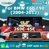 8GB 256GB Wireless CarPlay Android 14 Auto Radio Screen For BMW 5 3 Series E60 E61 E62 E63 E90 E91 E92 E93 Car Multimedia player