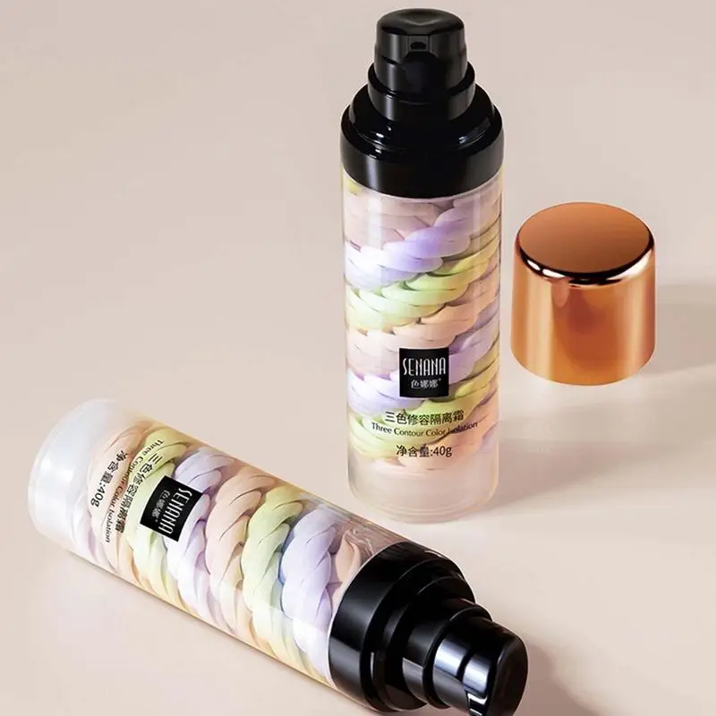 Ones Step Color Corrector tricolore correzione del colore sieri facciali trucco viso Primer Base isolamento crema pori invisibili