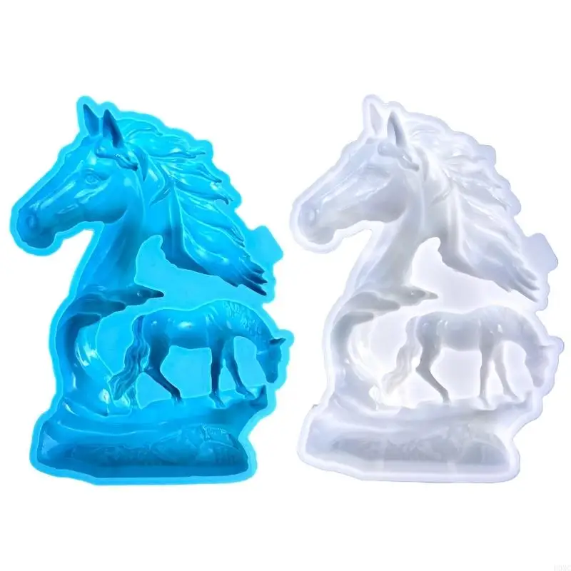 

H0XC Horse Figurine Mold Durable Silicone Molds Hollow Horse Sculpture Mould