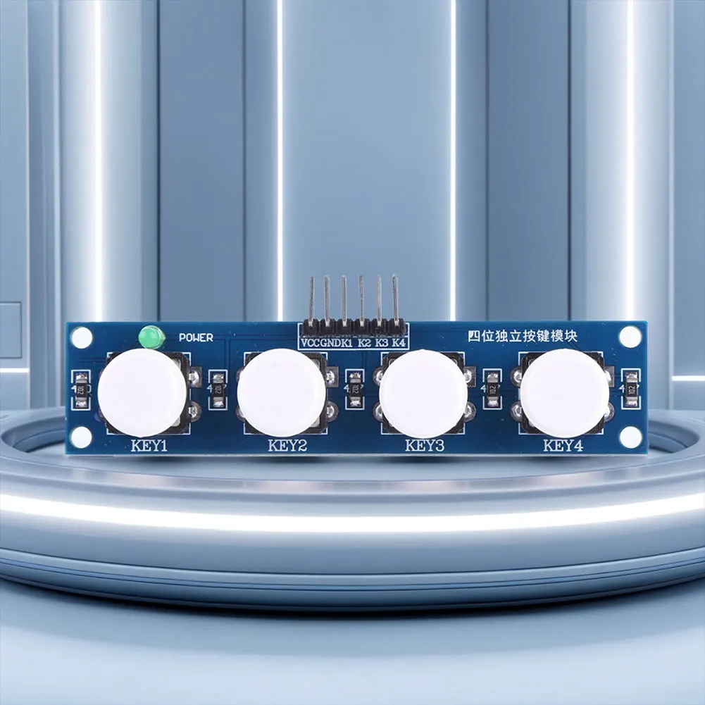 Module de clavier à 4 boutons indépendants avec chapeau et indicateur LED, sortie de haut niveau pour Arduino ou Raspberry Pi