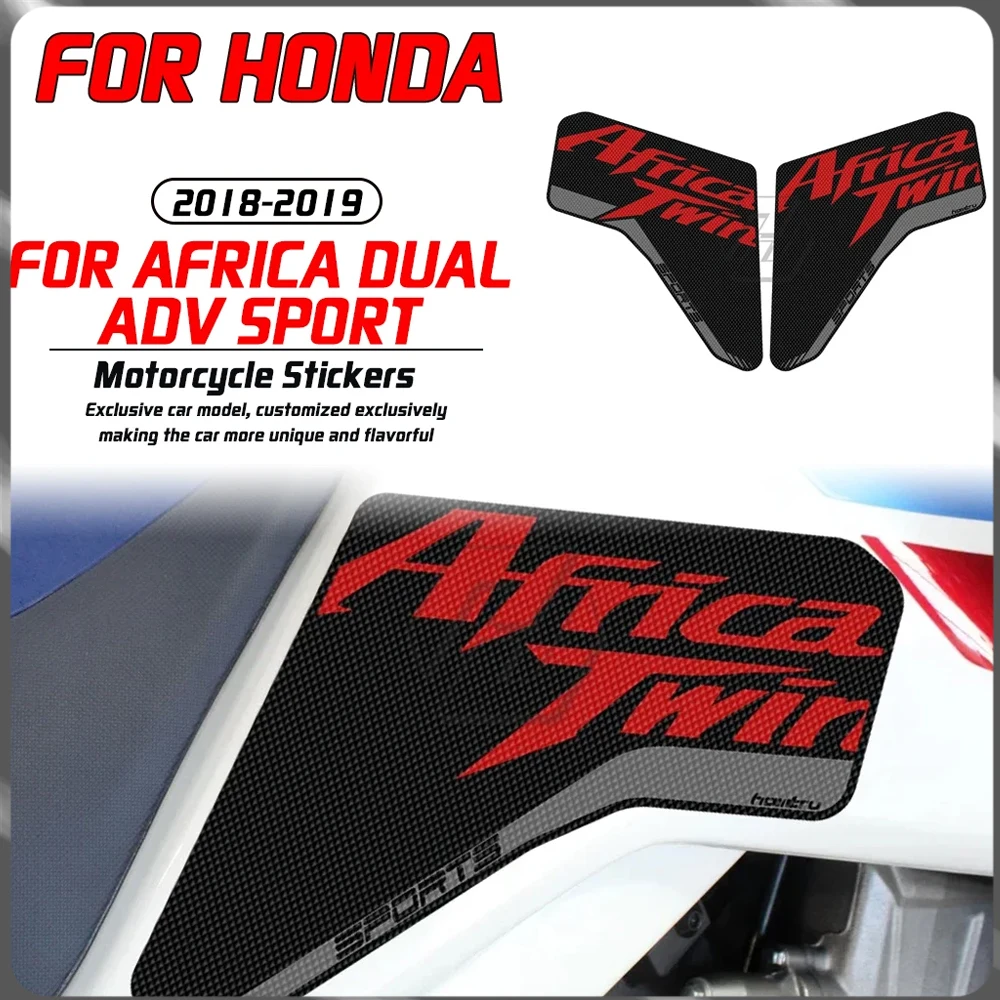 

For Honda Africa Dual ADV Sport 2018-2019 Motorcycle Modification Side Fuel Tank Pad Anti Slip Paint Protection Red Sticker