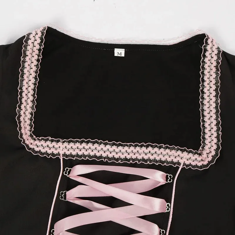 2025 22 الصيف سيدة جديدة البافارية المرأة ساحة الرقبة الخصر حزام الدانتيل ميدي 2 قطعة + المئزر مهرجان أكتوبر فستان امرأة Sk