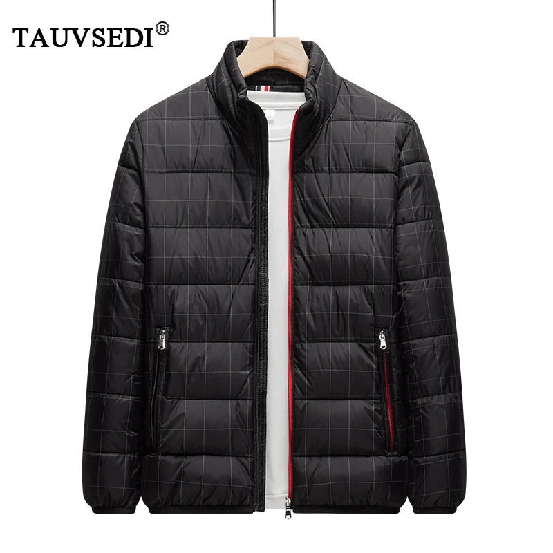 Jaqueta de negócios casual xadrez à prova de vento masculina, casaco masculino, outwear, sobretudo, Parkas com gola, Parkas acolchoadas masculinas, plus size, 7XL, inverno