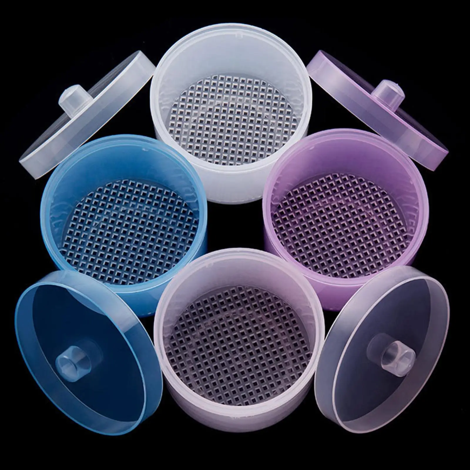 

Nail Art Tool cleaning box Manicure SPA Tool Drill Bit Head Container