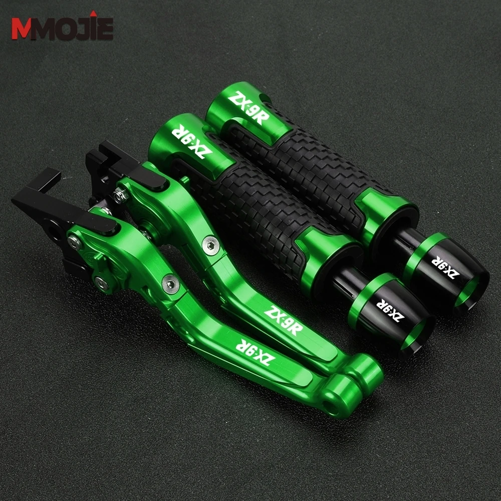 لكاواساكي ZX9R ZX-9R ZX 9R دراجة نارية 7/8 ''22 مللي متر المقود مقبض القبضات ينتهي 2000 2001 2002-2003 طوي دواسة فرامل عتلات