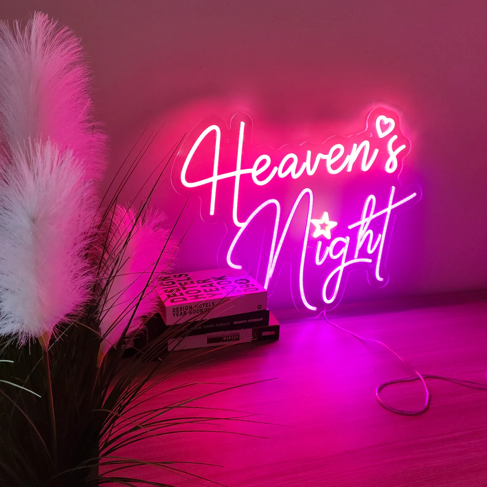 Heaven's Night Neon Sign Custom Neon Lights Sign Wedding Neon Sign LED Neon Sign Bedroom, Game Room Wall Decoration Gifts