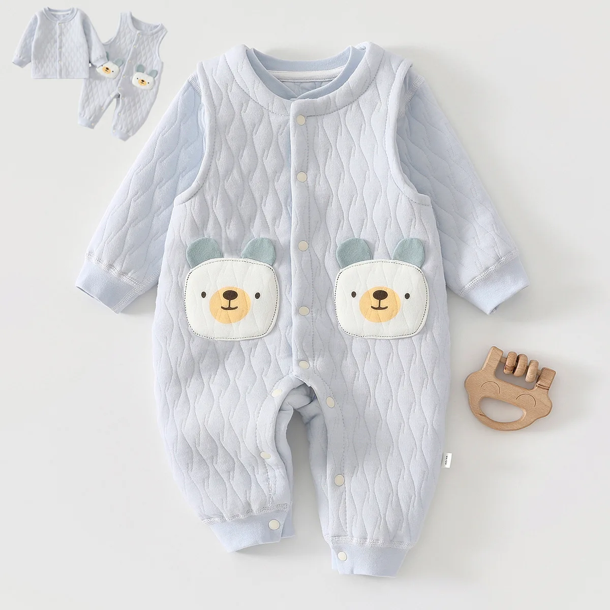 High Quality Baby Autumn/winter Clothing 0-18M Thick Warm Long Sleeved Top with Back Pants 2 Pce of Baby Girl Cartoon Clothing