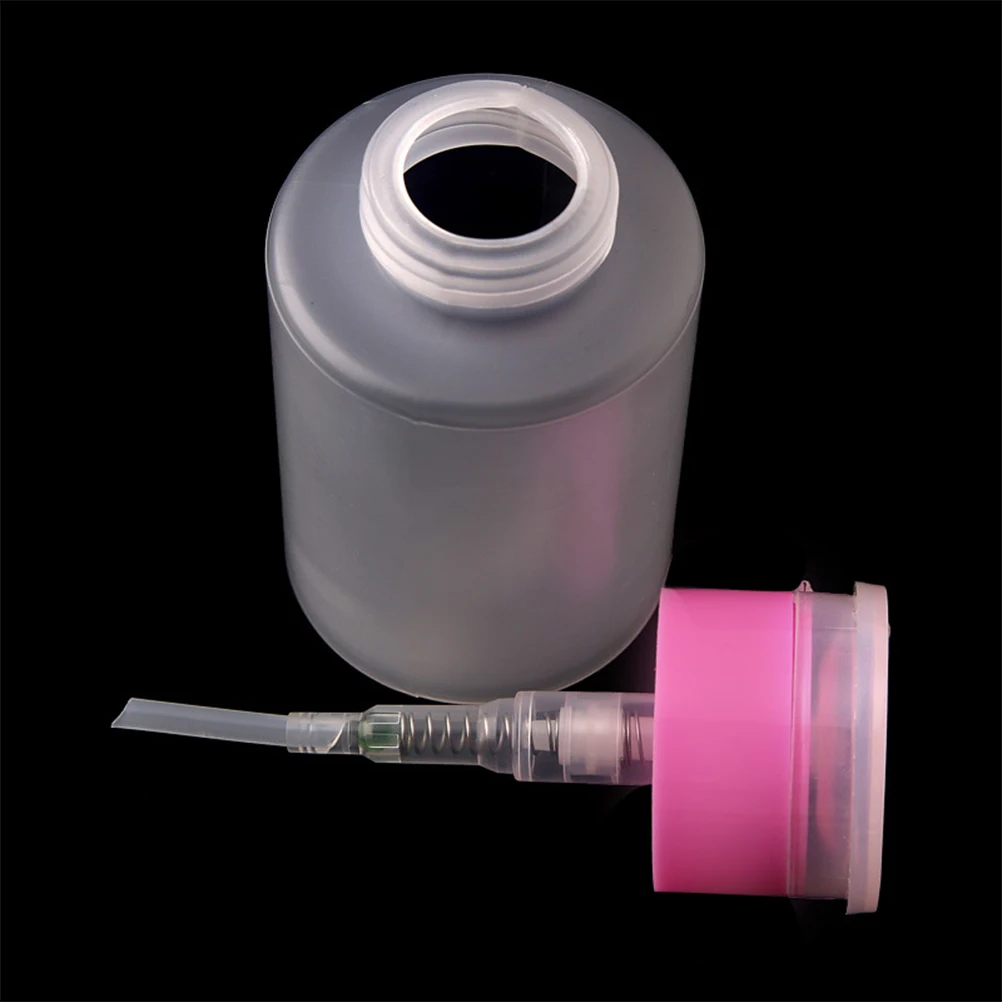 

150ML Nail Water Pressing Empty Bottle Lock Pressure Bottle for Nail Polish Oil Fluid Nail Art Beauty Instrument Equipment (Pink