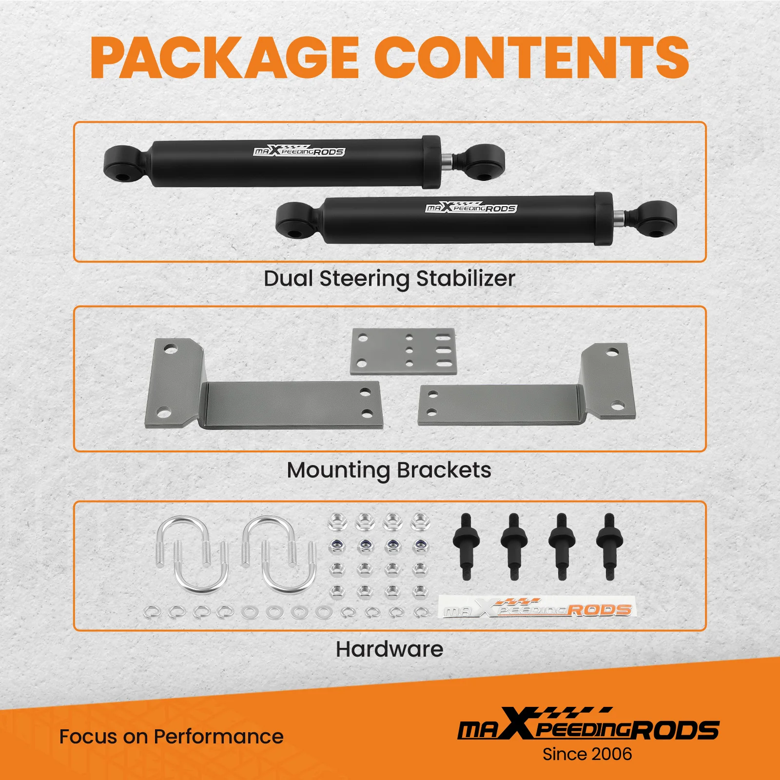 Dual Steering Stabilizer For Ford F250 F350 Super Duty 1999-04 Excursion 2000-05