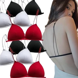 2024 Sexy Front Buckle Seamless Bra for Women Style Bralette Deep V Triangle Cup Bralet Underwear Wireless Lingerie Push Up Bras