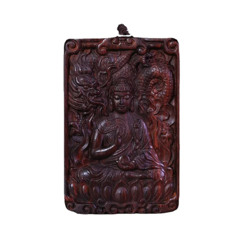 Zodiac Buddha Necklace Pendant Pterocarpus Santalinus Tag India Men's and Women's Pendants