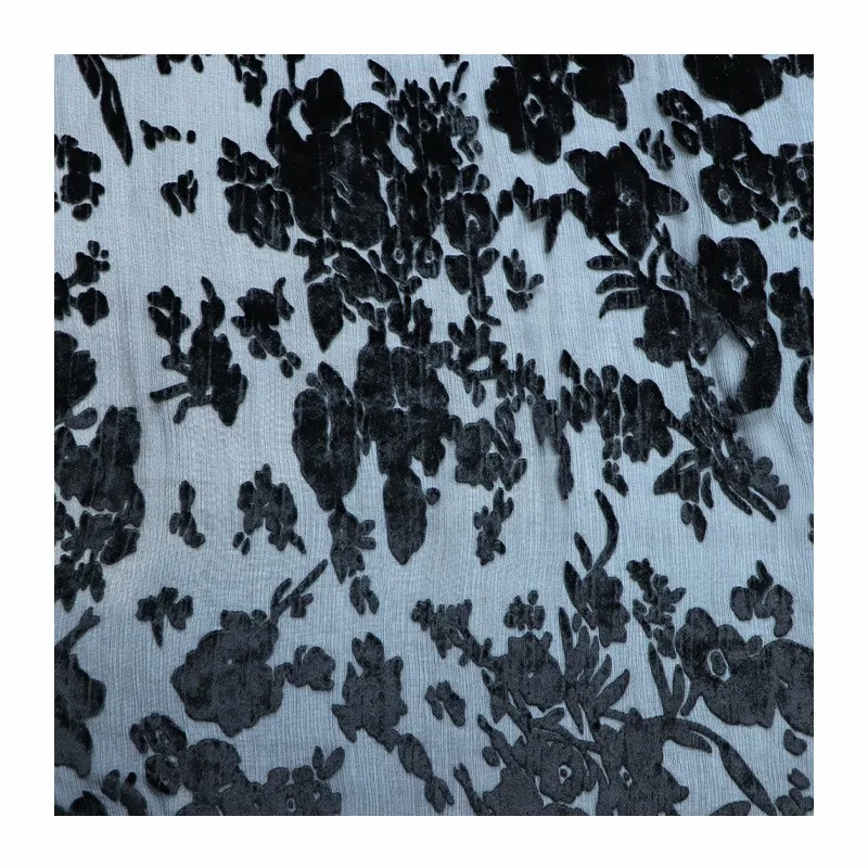 

Шелковая бархатная тканая флисовая ночная рубашка с цветочной тканью, чонсам