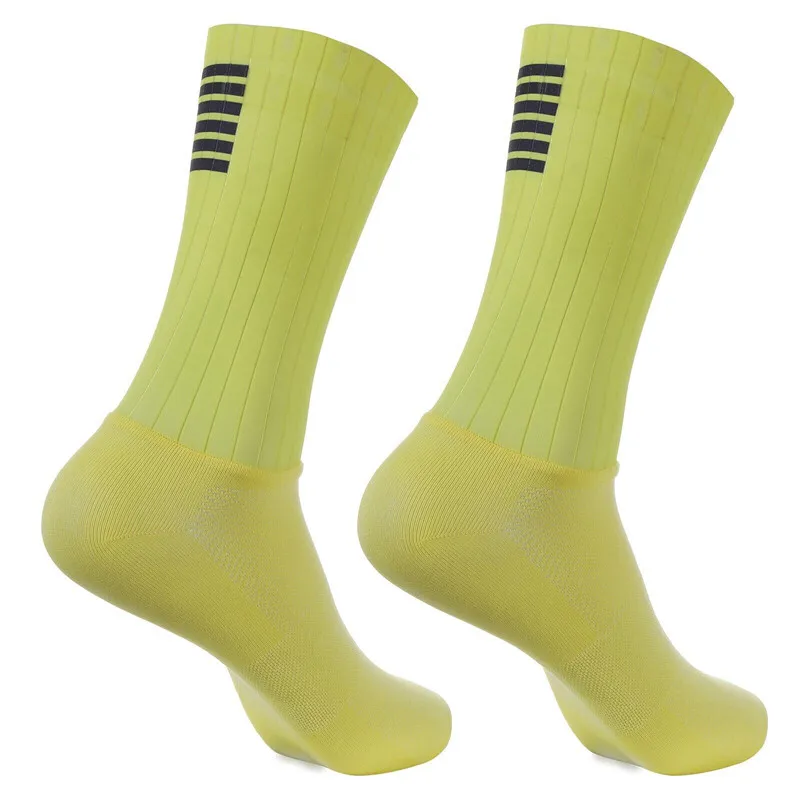 Calcetines aerodeslizantes de silicona para hombre, medias antideslizantes para ciclismo, correr, bicicleta, Verano