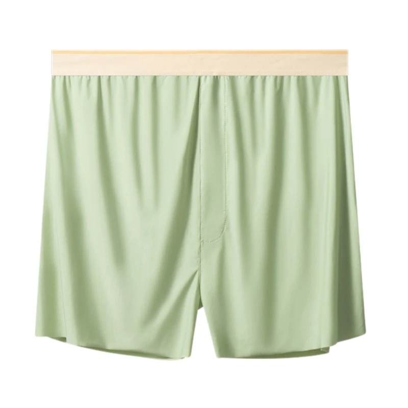 

Men's Ice Silk Boxer Shorts 4-Pack Ultra Thin Breathable Loose Fit Summer Cooling Nylon Pajama Pants Modal Feel Underwear