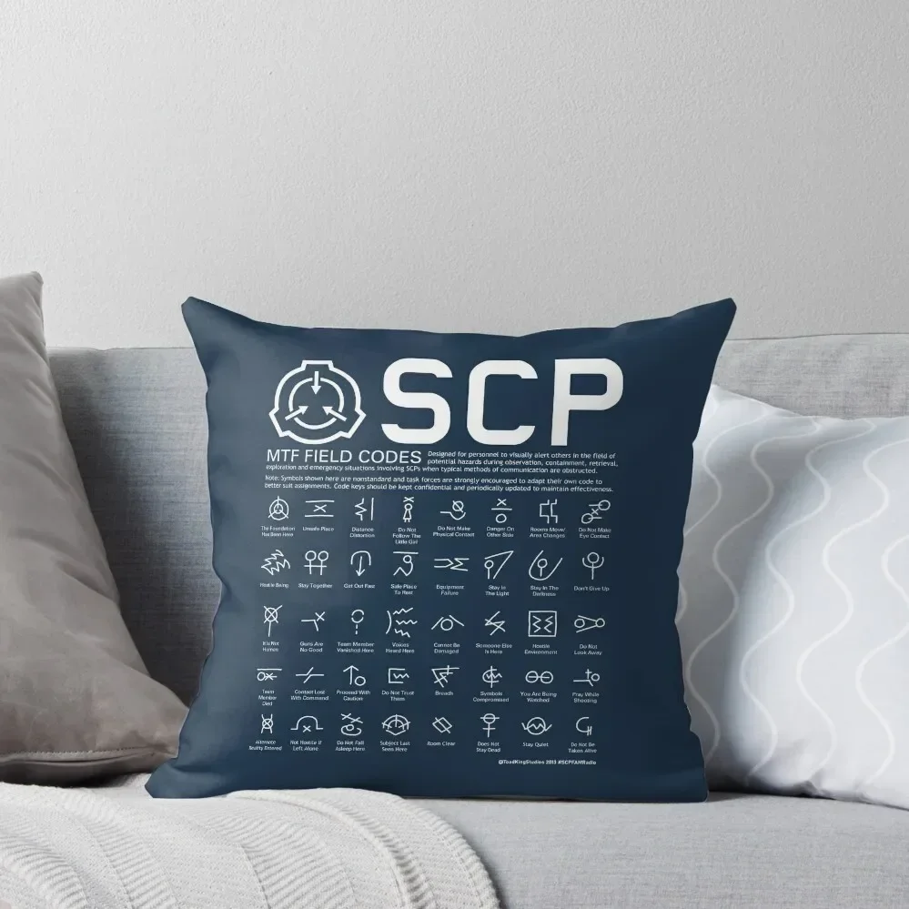 

SCP MTF Field Codes by ToadKing07 Throw Pillow Luxury Cushion Cover covers for pillows pillow