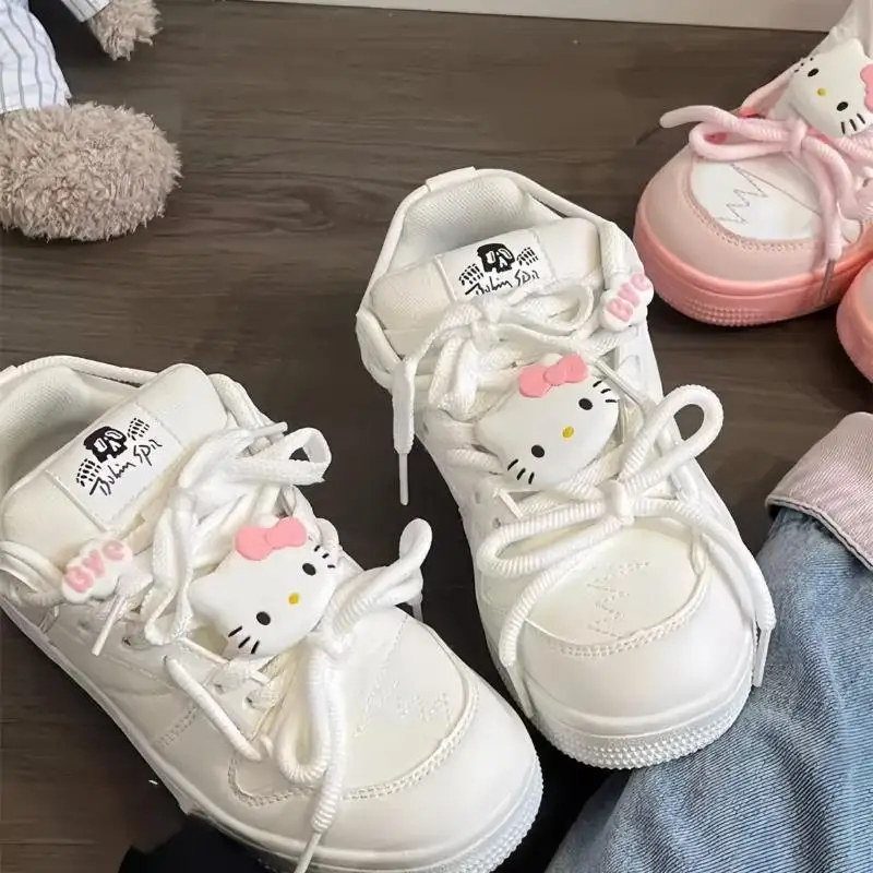 Saniris Anime Hello Kitty Board Shoes Kawaii comodo cartone animato antiscivolo Sneakers primavera estate carino scarpe per il tempo libero regalo