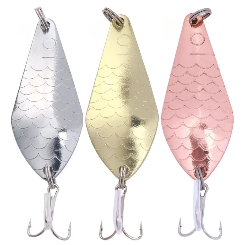 

5pcs Hard MetalGolden / Silvery Color Trolling20gSpinnerbaits Wobbler Sequins PikeCarp Trout Perch Catfish Pesca Fishing Tackles