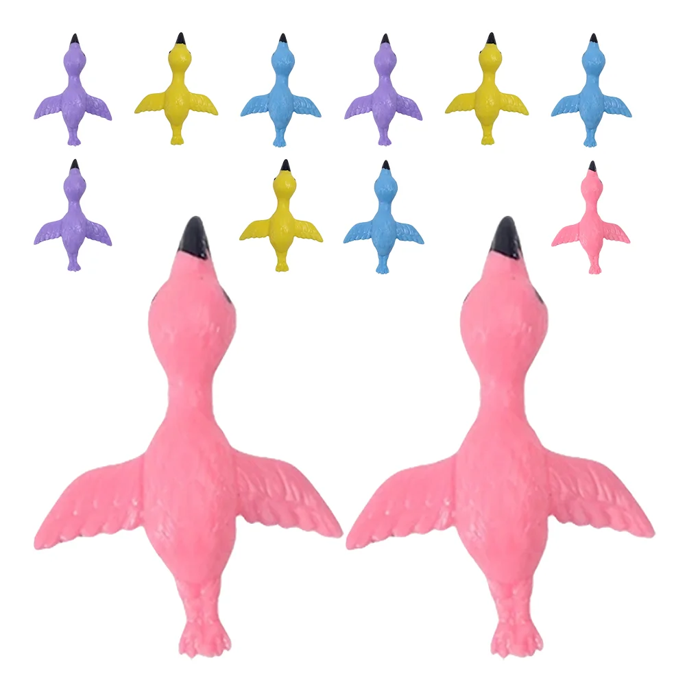 12-teiliges Projektilspielzeug für Kinder, Kinderspielzeug, Zubehör, Party, Fingerspitzen-Geschenk, Geschenke, interessanter Flamingo