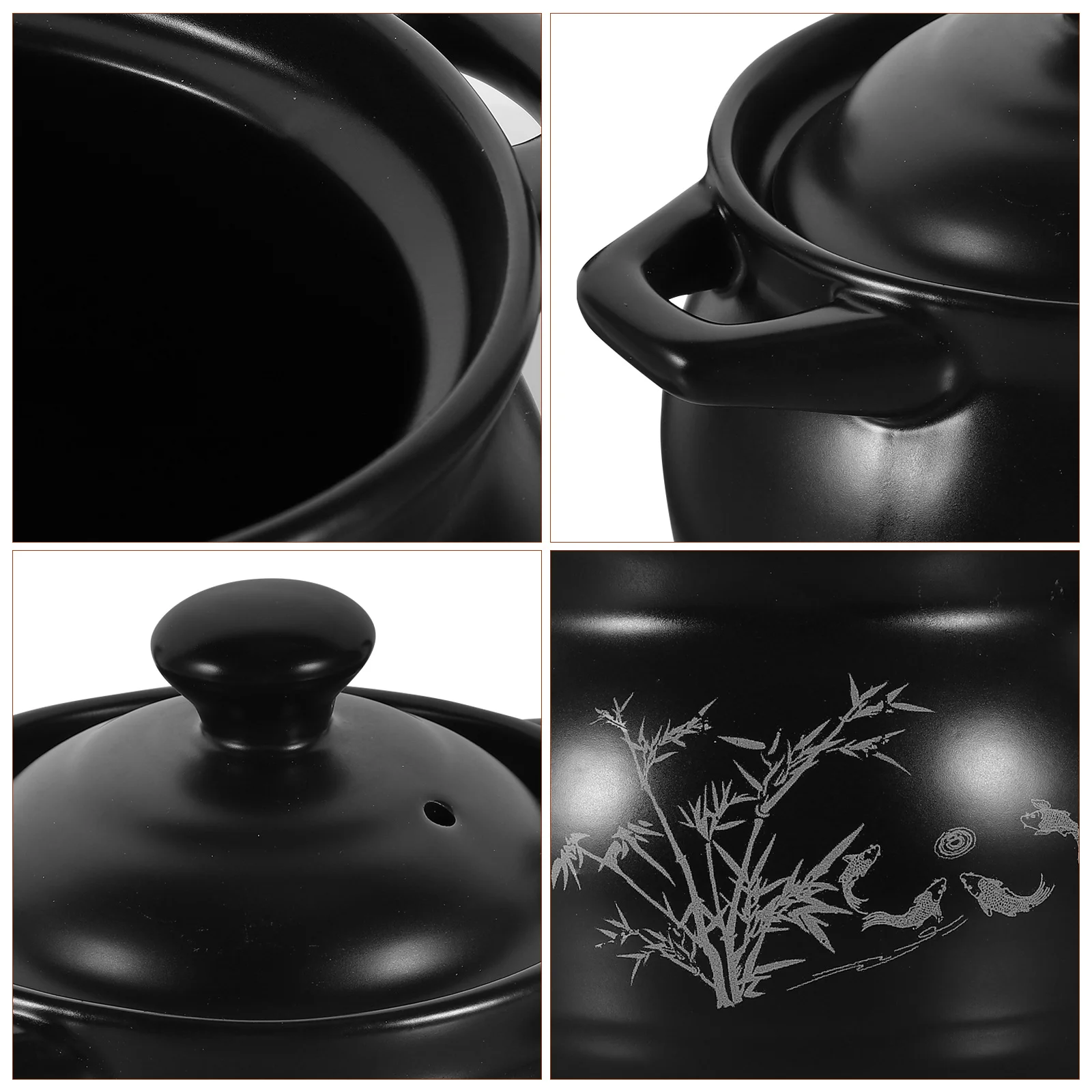 

Ceramic Cooking Pot Acid Alkali Resistant Kitchen Essentials Household Soup Pot Home Casserole Non Slip Handle