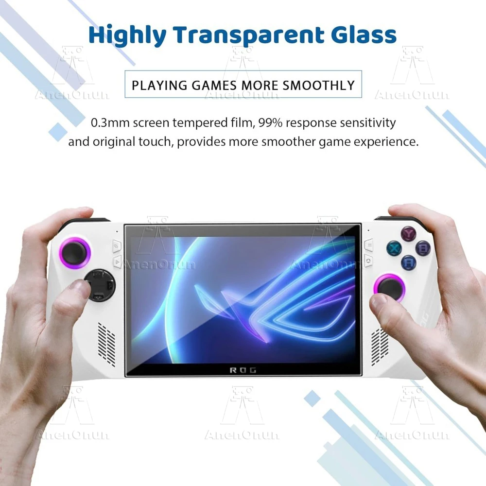 ROG Ally/ROG Ally X HD الزجاج المقسى 9H صلابة Shteatterproof المضادة للخدش المضادة للبصمة 2.5D حافة منحنية شاشة Proctor