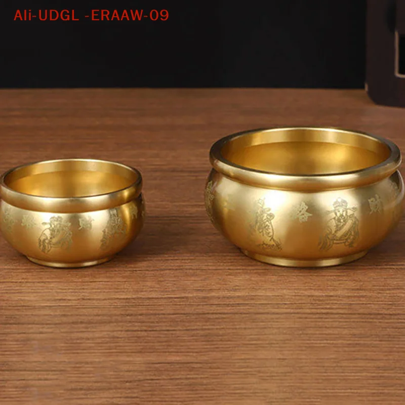 Brass Cornucopia Desk Ornament for Fortune Attraction and Magical Wealth Accumulation