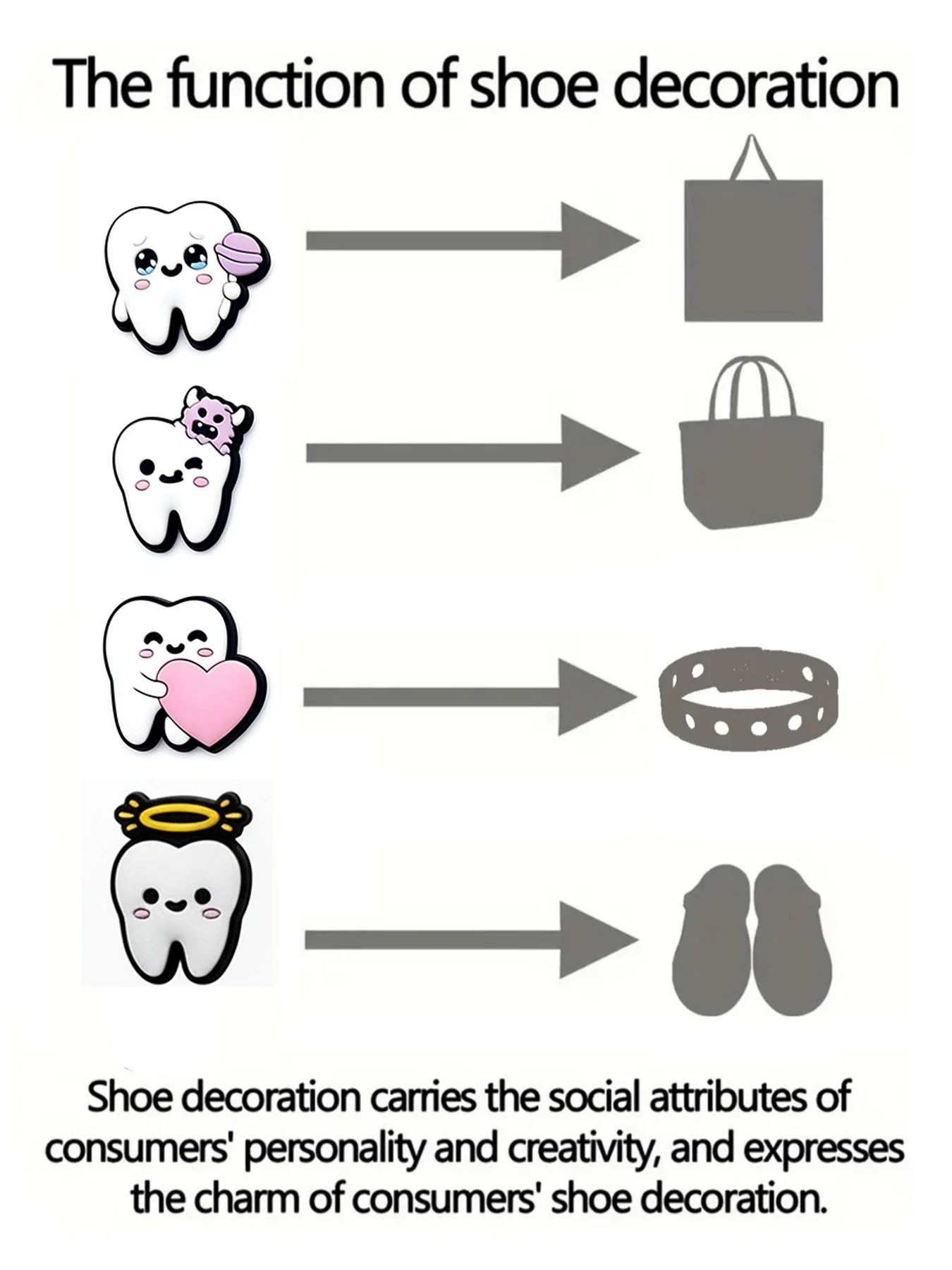 25pcs Cute Dentist Protect Tooth Shoe Charms Accessories Slipper Sandals Shoes Buckles Funny Toothbrush Teeth Shoe Decorate