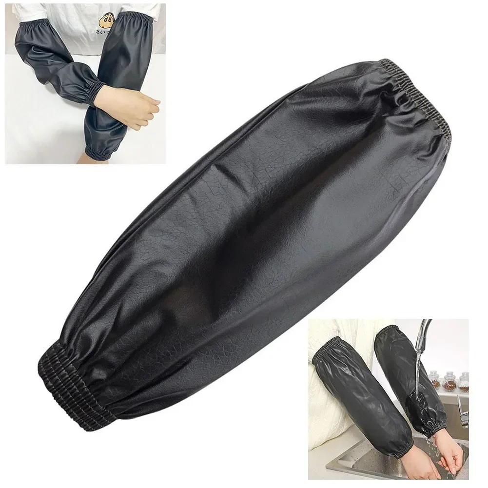 1Pair Thick Black Oversleeve Waterproof Oilproof Home Kitchen Cleaning Accessories Waterproof Sleeves Adult Arm Sleeves