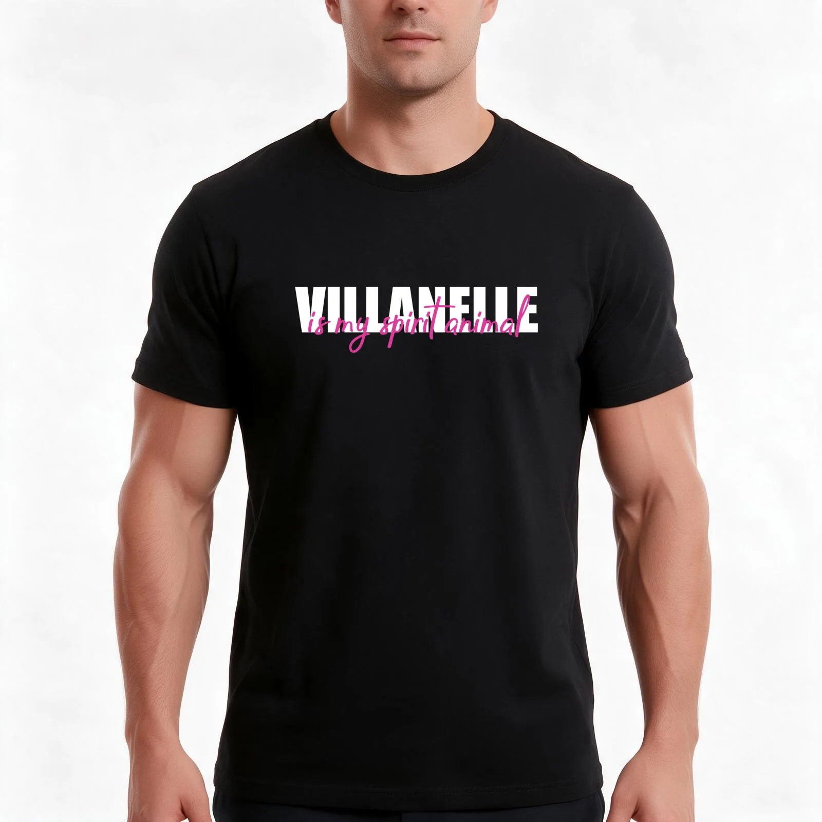 VILLANELLE T-Shirt, Summer Casual Cotton Tee, Oversized Streetwear Tops, Vintage Graphic Print, Loose Fit Short Sleeve