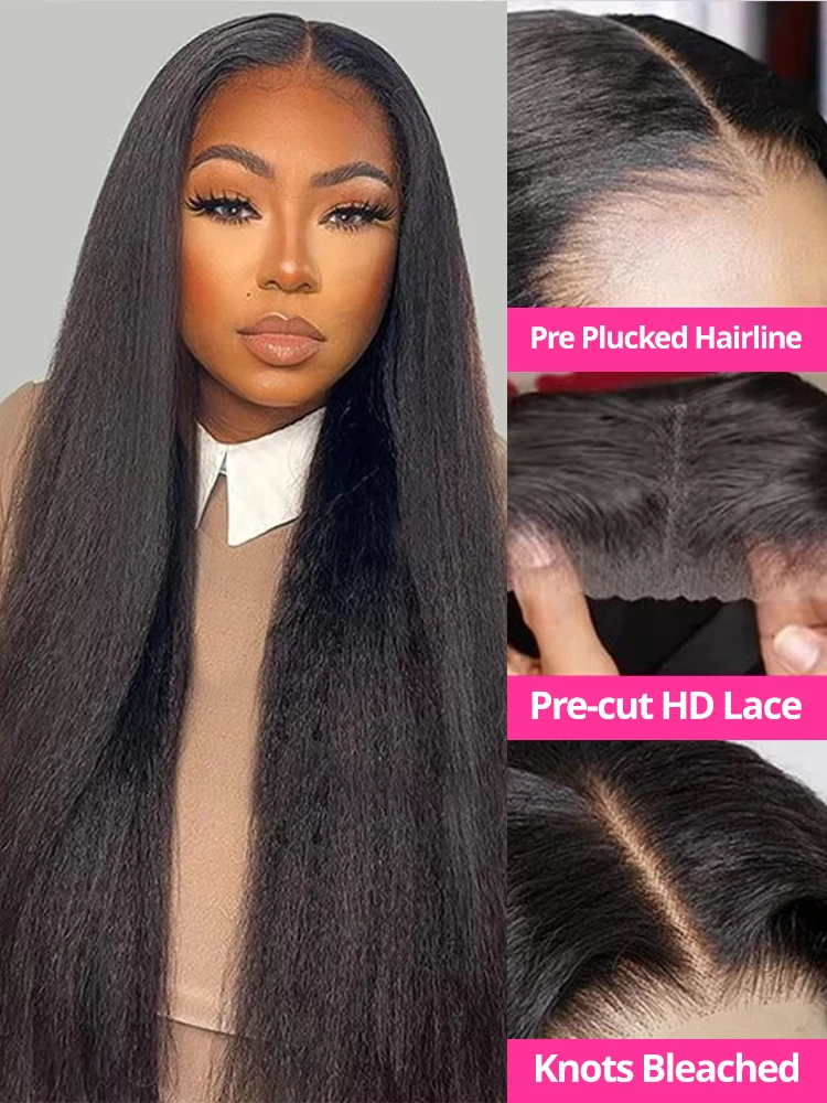 شعر مستعار بشري من Cexxy-Glueless منتوف مسبقًا ، شعر مستعار أسود رخيص ، بدون غراء ، شعر مستقيم غريب ، جاهز ، بيع ، 7x5