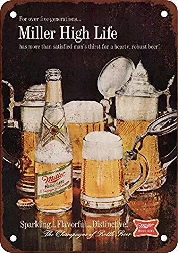 1967 High Life Beer Vintage Look Reproduction Metal Tin Sign 8X12 Inches sign
