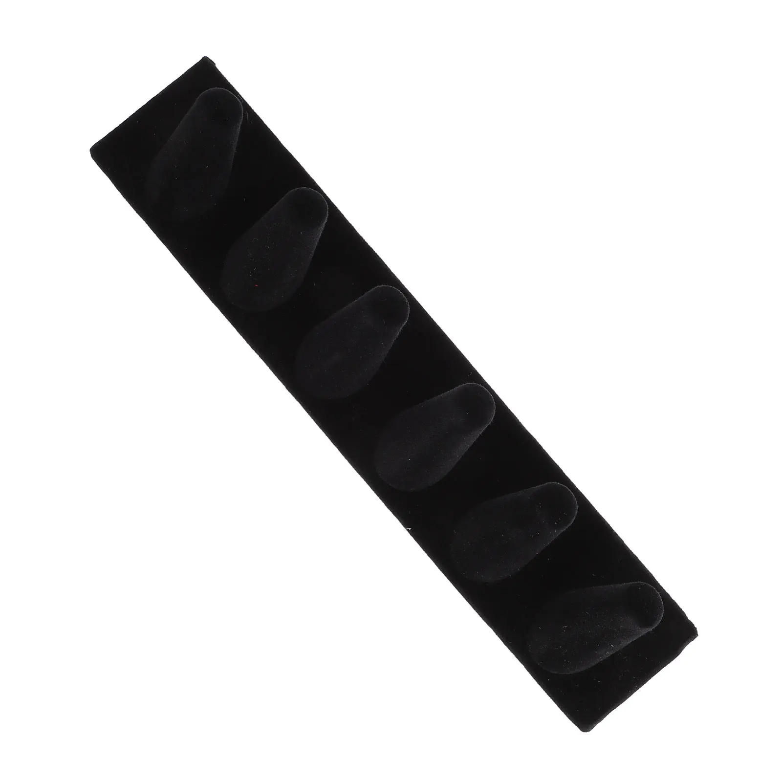 

6 Finger Ring Display High Density Board Velvet Jewelry Rack Easy Clean Lightweight Portable ganizer For Home Store