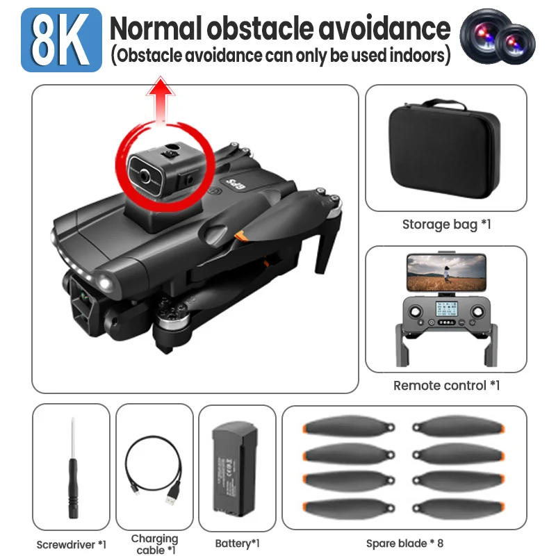 Lenovo V198GPS Drone 4K Professionele FPV Borstelloze Laser obstakelvermijding Luchtfotografie Optische Opvouwbare Quadcopter Mini 8K Drone