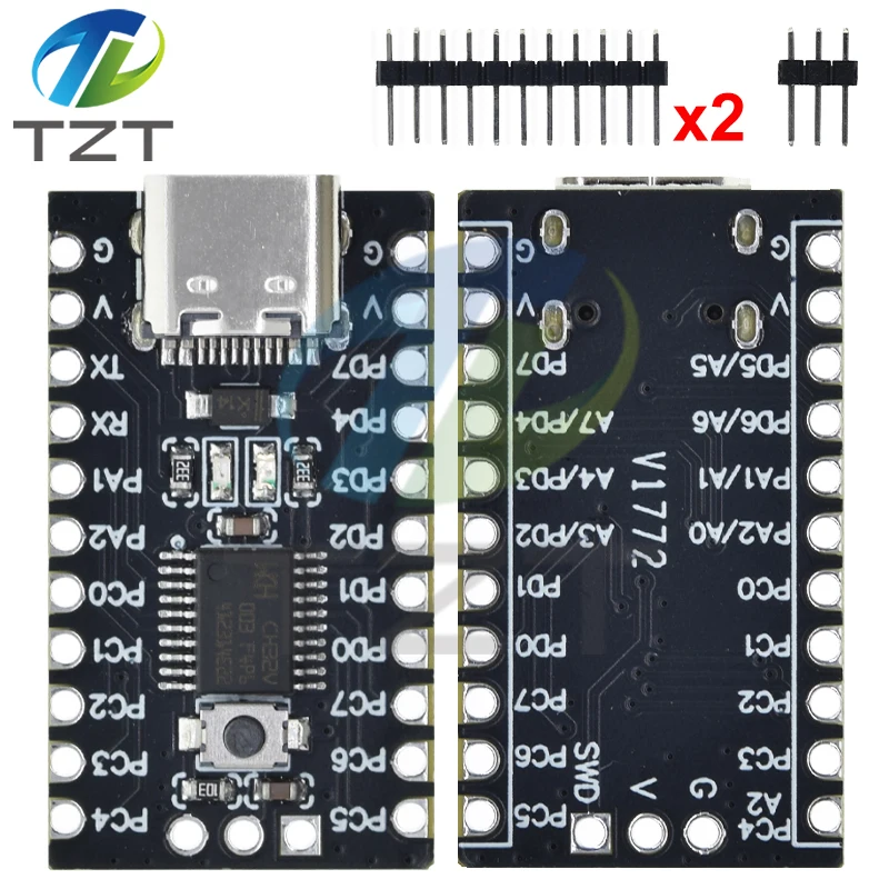 TZT CH32V003 Development Board Minimum System Core Board RISC-V Open Source TYPE-C USB Port CH32V003F4P6