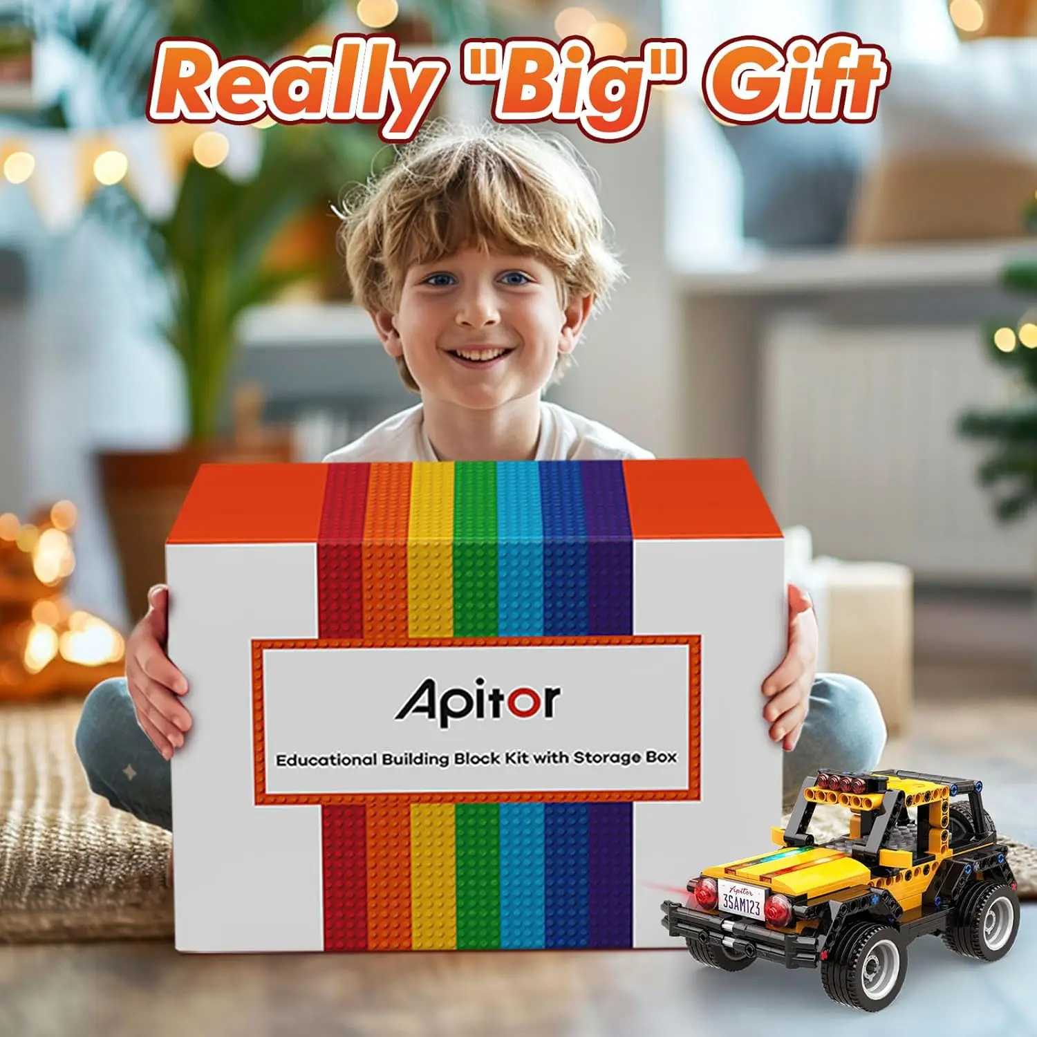 Apitor Robot R Smart Robot Bausatz und Aufbewahrungsbox 4-in-1 authentische funktionale programmierbare App-Fernbedienung Autospielzeug