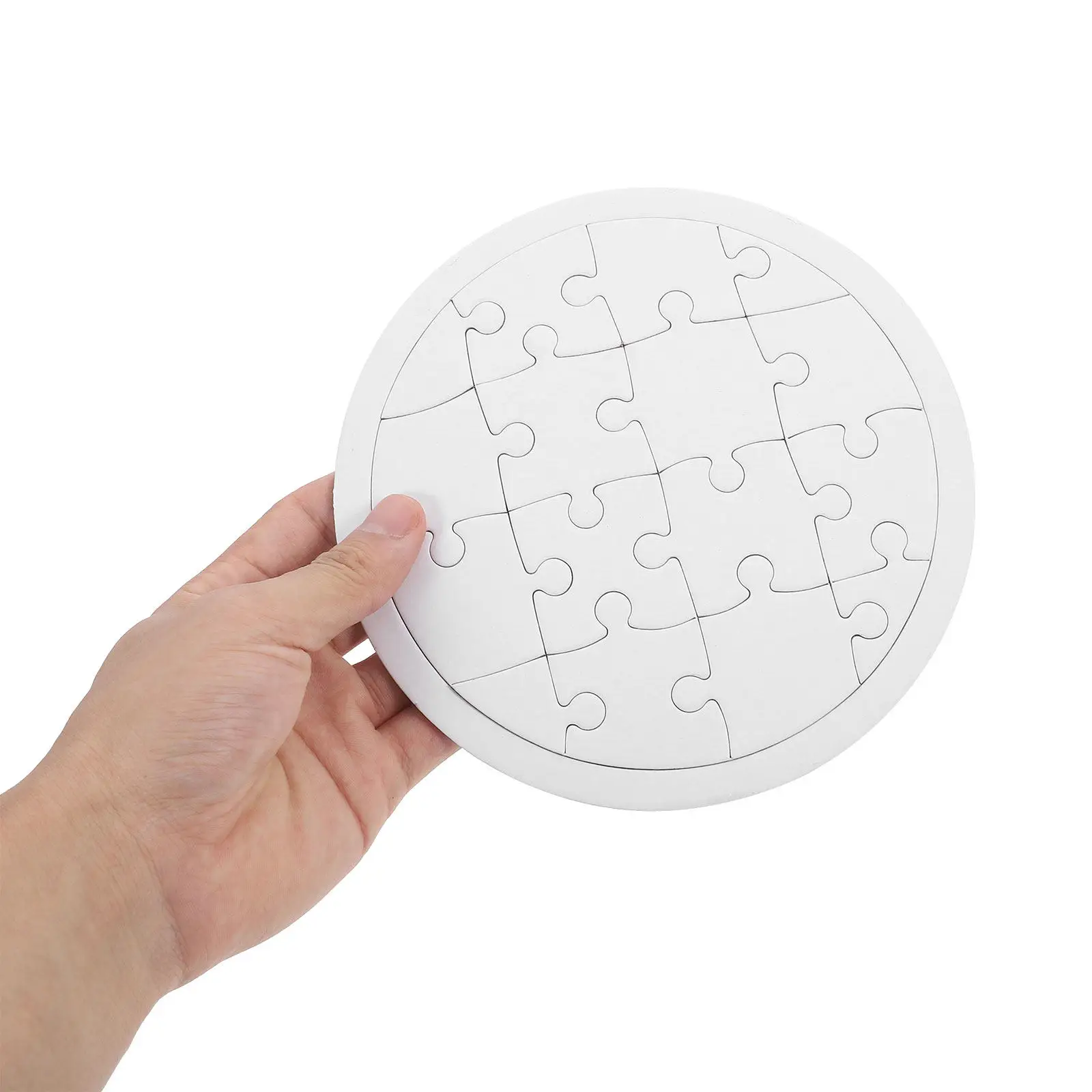 

4 Sheets Blank Puzzle Pieces DIY Drawing Jigsaw Puzzle Craft Supplies Coloring Board for Kids Fun Blank Puzzles