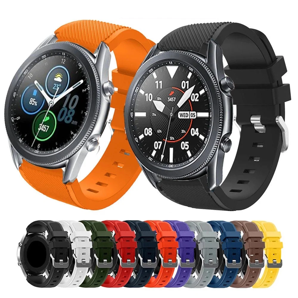 

For Samsung galaxy watch 3 45mm Strap Silicone watchbands High Quality Sport Bracelet 22mm Watch band For galaxy watch 46mm