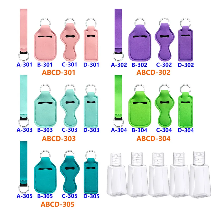 

Newest 25pieces Pure Color Travel Bottle Holders Lipstick Keychain Wrist Strap Gourd Lipstick Sleeve Rectangular Lipstick Holder