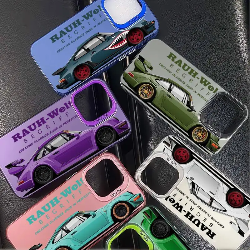 JDM Tokyo Drift Sports Car Phone Case for iPhone 13 Pro Max 15 7 8 Plus 11 Pro XS Max 14 Plus XR X 12 Mini Clear Cover