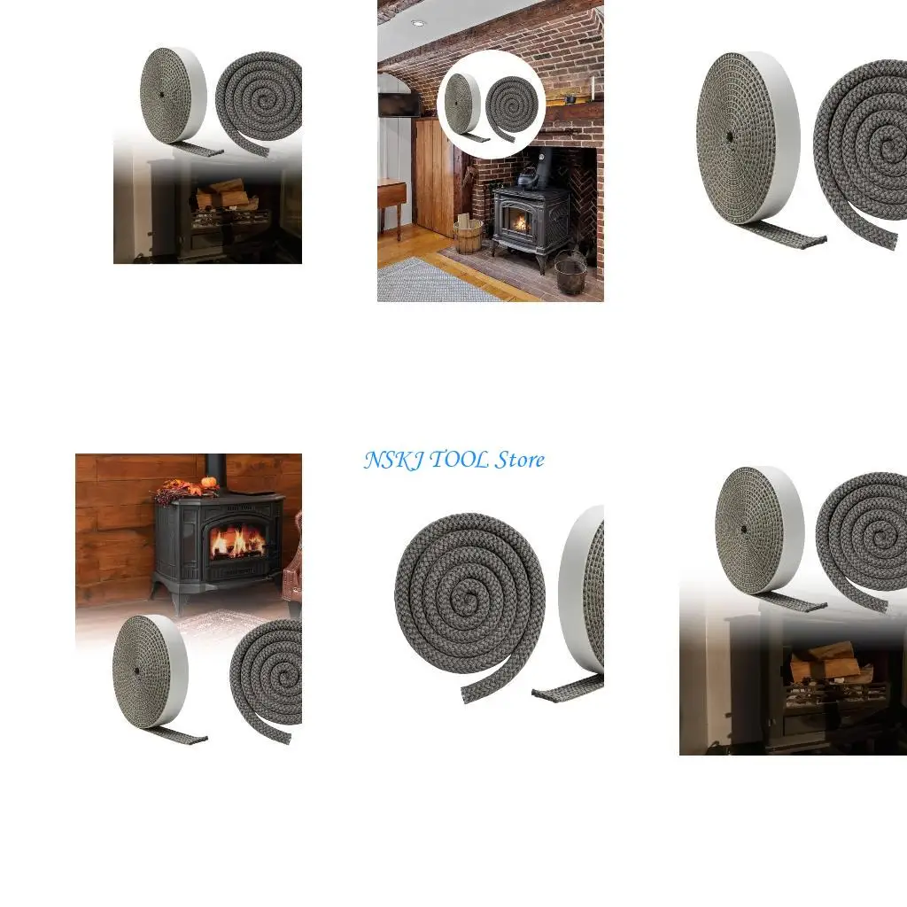 

L8RC Door Seal Rope Stove Replace Gasket for Fireplaces and Stove Door