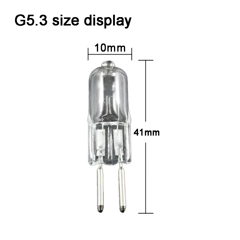 5pcs Halogen Bulb Lamp Light 24V G4 G5.3 for Optical Device SearchLight Flashlight