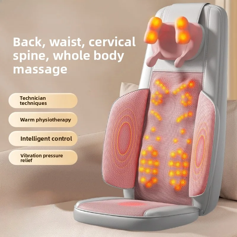 

Waist and Neck Massagers Dual-purpose Multi-function Cervical Spine Massager Automatically Hot Compress Kneading Massage Cushion