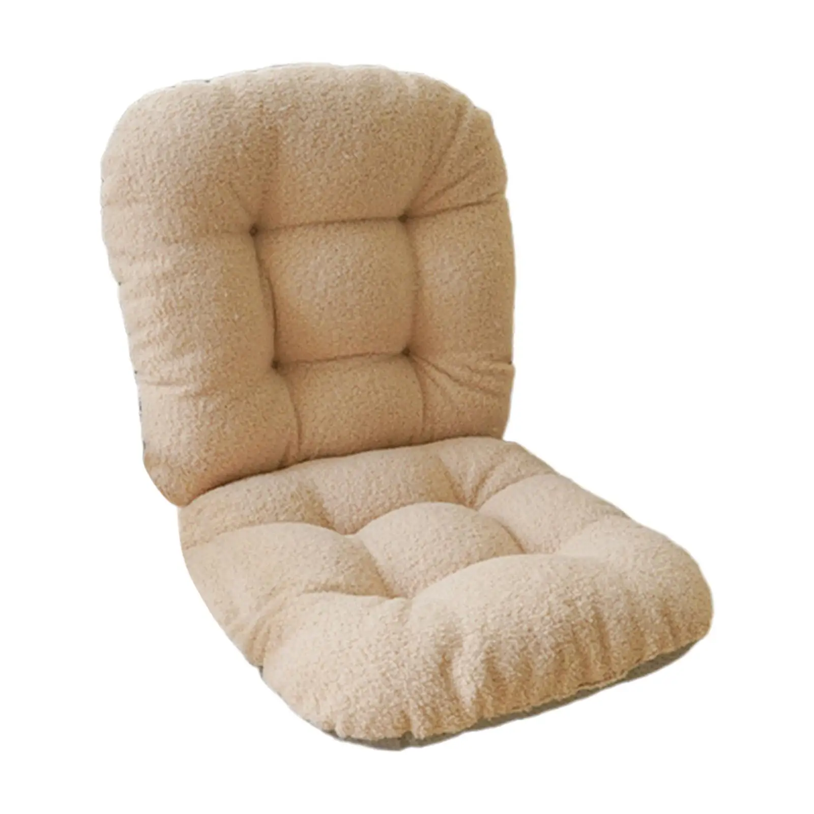 Plush Chair Cushion with Headrest Ergonomic Support Office Desk Chair Pad for Home Kitchen Dormitory Seating