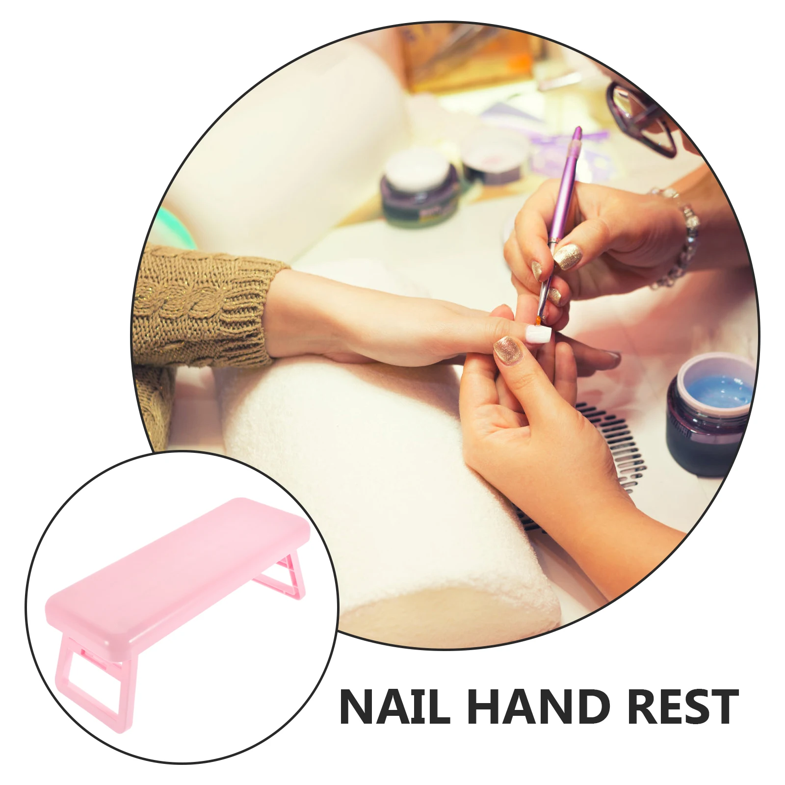 

Folding Pink Rest Nail Arm Rest For Nail For Nails Salon Large Size Support for Manicure Salon Use
