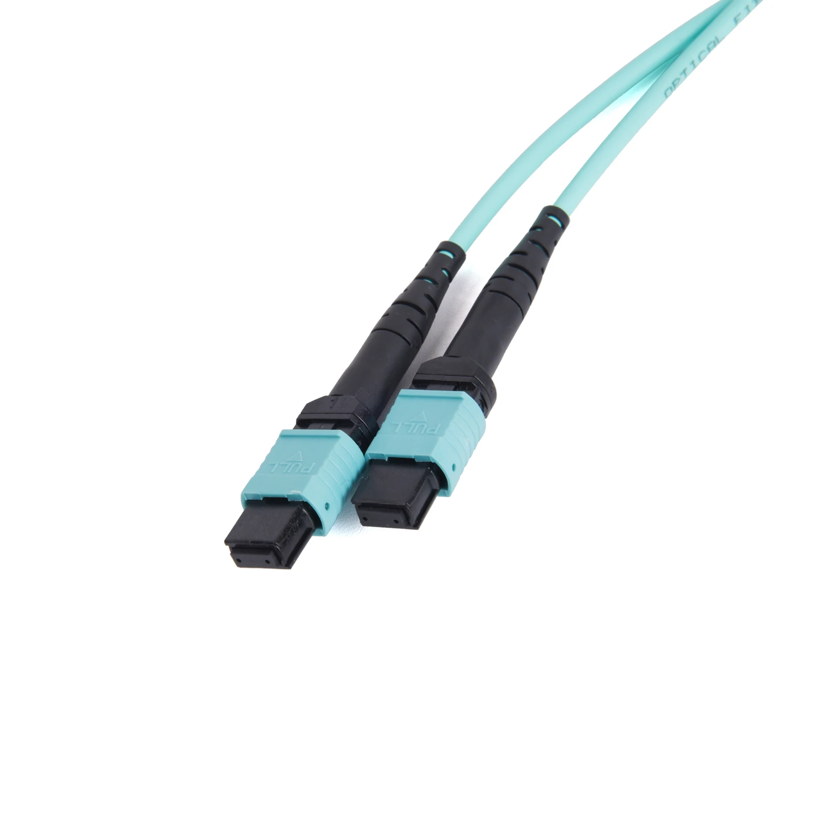 OM4 Fiber Patch kawat Multimode 100G MPO 8Cores APC UPC perempuan Ke perempuan tipe A/B/C urutan 1/3/5/10/15/20M kabel optik biru