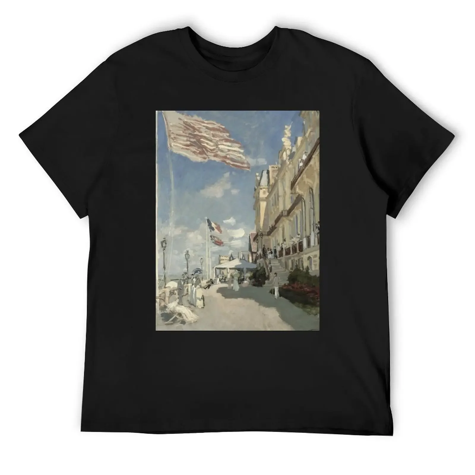 Hotel des Roches Noires - Trouville by Claude Monet T-Shirt vintage clothes shirts graphic korean fashion tshirts for men