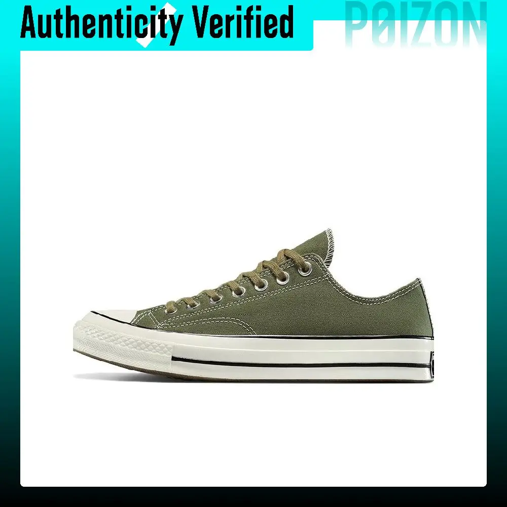Converse CHUCK TAYLOR Abrasion Resistant Low top Skateboard Shoes Unisex Army Green A13292C